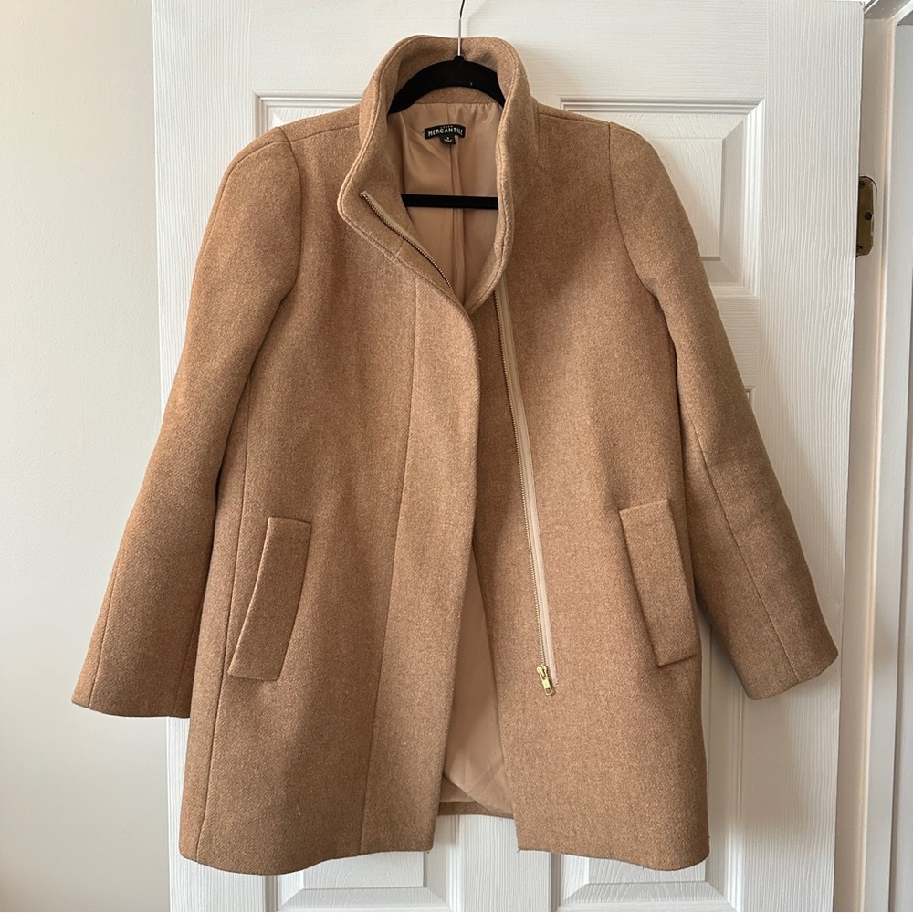 J.Crew Factory Camel City Coat - Size 2